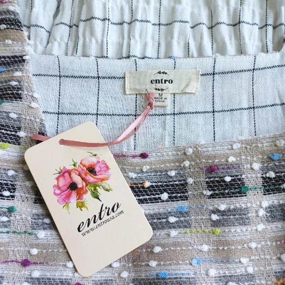 Entro Flutter Sleeve Boho Babydoll Style Top - Picture 10 of 10